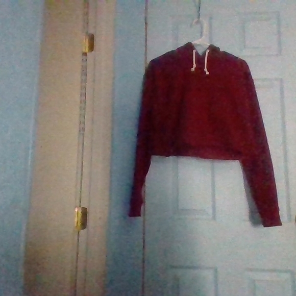a cropped hoodie